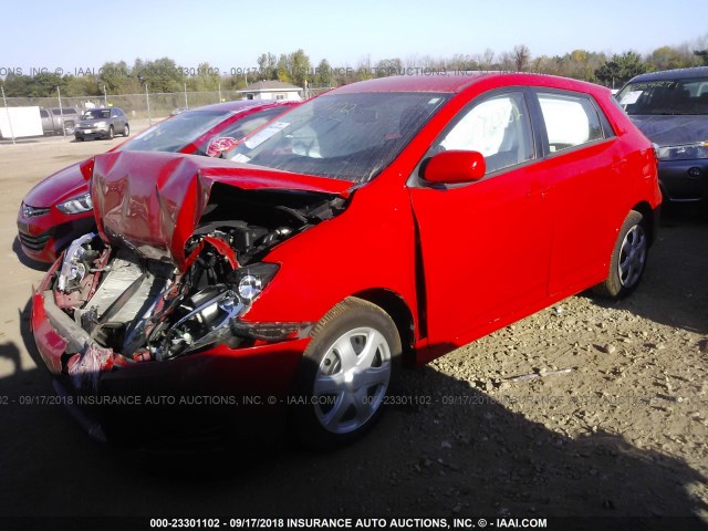 2T1KU4EE2CC903639 - 2012 TOYOTA COROLLA MATRIX  RED photo 2