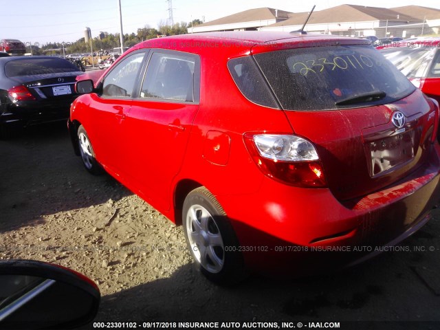 2T1KU4EE2CC903639 - 2012 TOYOTA COROLLA MATRIX  RED photo 3