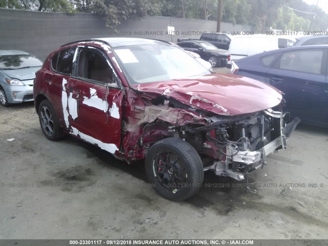 ZASFAKNN7J7B92198 - 2018 ALFA ROMEO STELVIO TI SPORT RED photo 1
