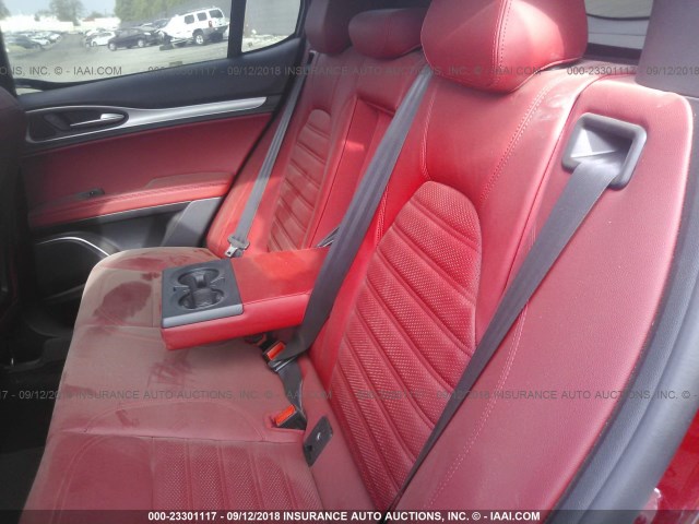 ZASFAKNN7J7B92198 - 2018 ALFA ROMEO STELVIO TI SPORT RED photo 8