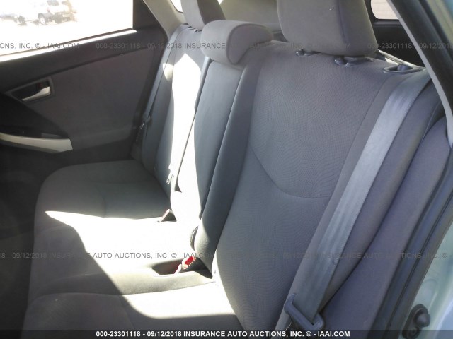 JTDKN3DP3C3029465 - 2012 TOYOTA PRIUS PLUG-IN  TURQUOISE photo 8