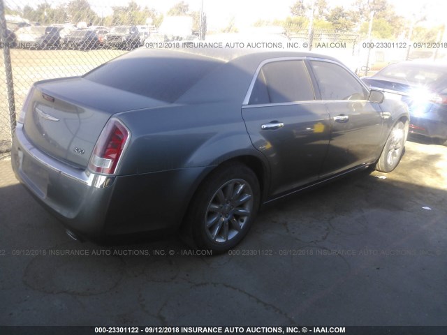 2C3CA5CG9BH533760 - 2011 CHRYSLER 300 LIMITED GRAY photo 4