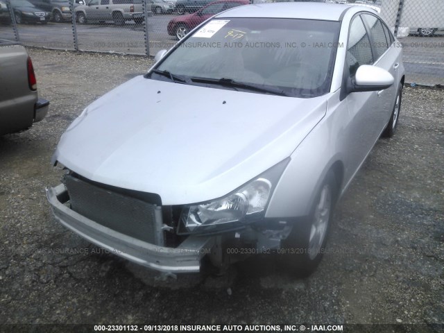 1G1PC5SB1F7258649 - 2015 CHEVROLET CRUZE LT SILVER photo 2