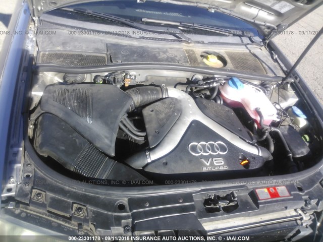 WA1YD54B12N145807 - 2002 AUDI ALLROAD SILVER photo 10