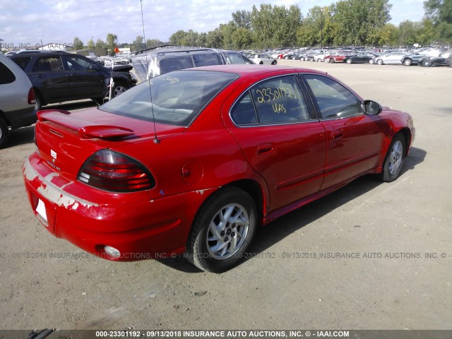 1G2NF52EX4M510823 - 2004 PONTIAC GRAND AM SE1 RED photo 4