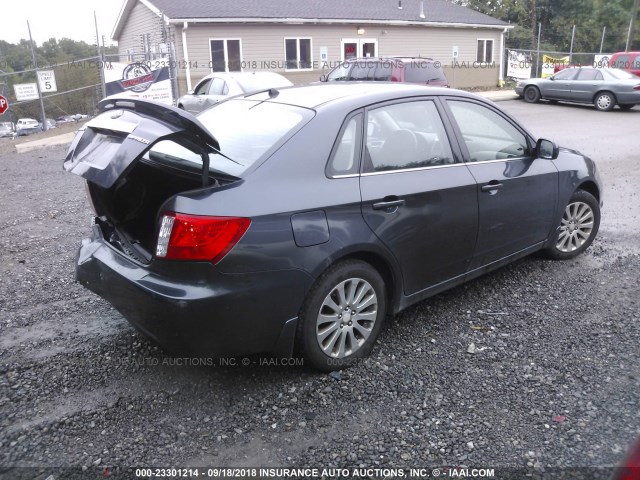 JF1GE61608G529799 - 2008 SUBARU IMPREZA 2.5I GRAY photo 4