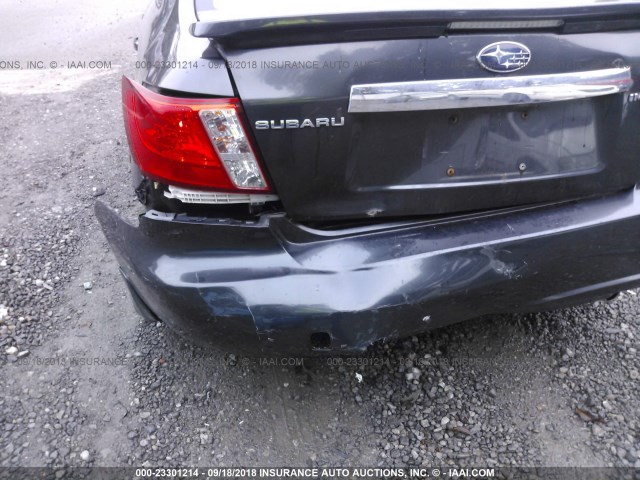 JF1GE61608G529799 - 2008 SUBARU IMPREZA 2.5I GRAY photo 6