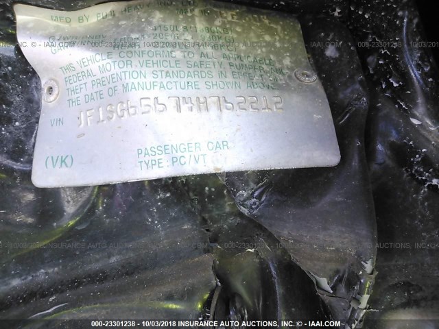 JF1SG65674H762212 - 2004 SUBARU FORESTER 2.5XS Қара фото 9