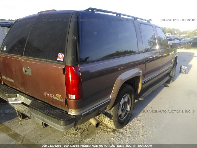 1GKFK16R8VJ760120 - 1997 GMC SUBURBAN K1500 MAROON photo 4