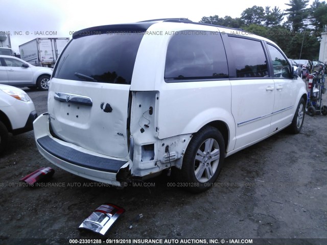 2D8HN54X28R696176 - 2008 DODGE GRAND CARAVAN SXT WHITE photo 4