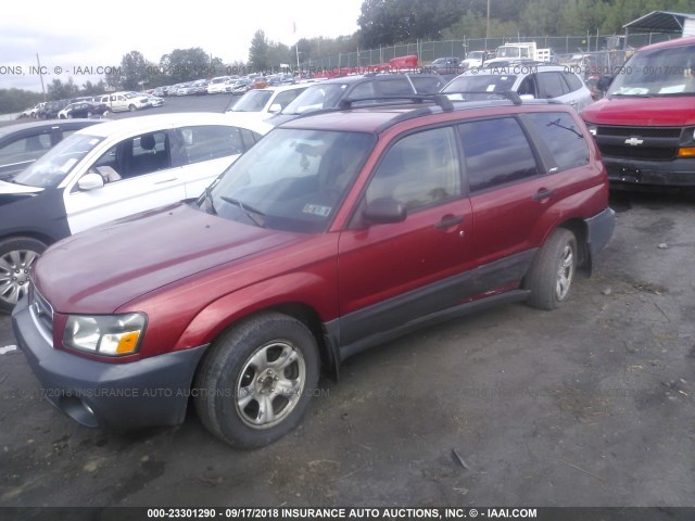 JF1SG63683H711514 - 2003 SUBARU FORESTER 2.5X RED photo 2