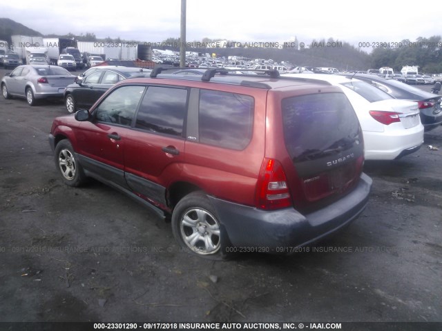 JF1SG63683H711514 - 2003 SUBARU FORESTER 2.5X RED photo 3