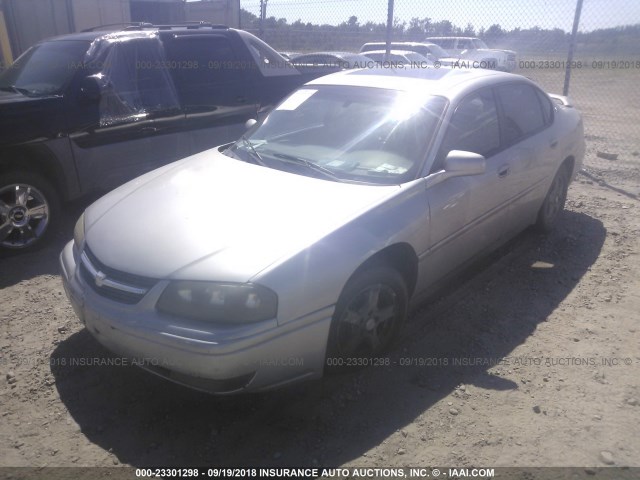 2G1WF52E859393525 - 2005 CHEVROLET IMPALA SILVER photo 2