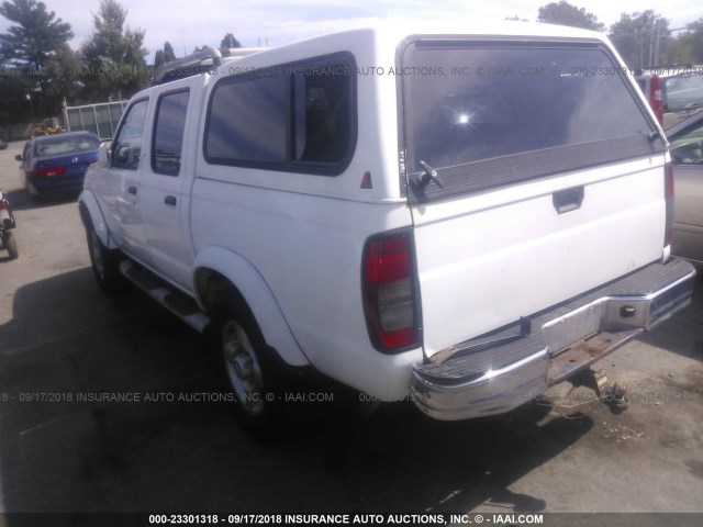 1N6ED27T5YC411715 - 2000 NISSAN FRONTIER CREW CAB XE/CREW CAB SE WHITE photo 3