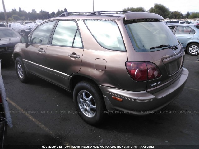 JT6HF10U5X0093903 - 1999 LEXUS RX 300 GOLD photo 3