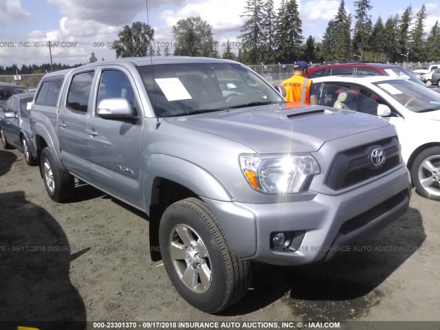 3TMLU4EN6FM205373 - 2015 TOYOTA TACOMA DOUBLE CAB/TRD PRO SILVER photo 1