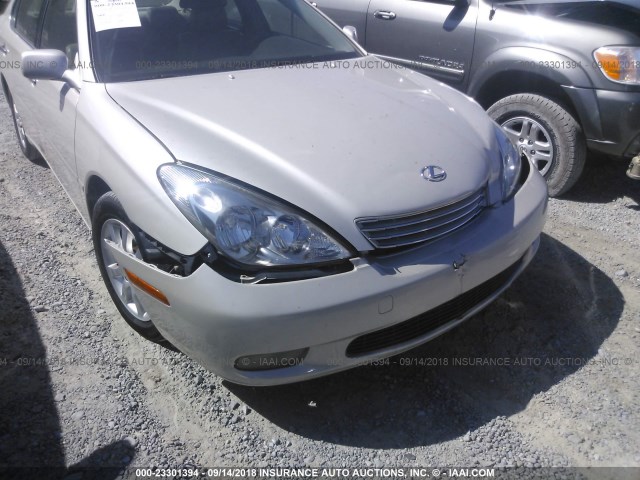 JTHBF30G030117554 - 2003 LEXUS ES 300 SILVER photo 6