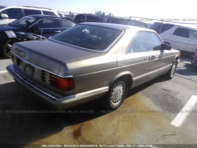 WDBCA45E1KA471690 - 1989 MERCEDES-BENZ 560 SEC TAN photo 4