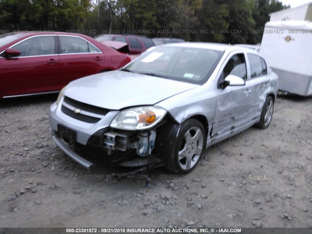 1G1AM58B187111700 - 2008 CHEVROLET COBALT SPORT SILVER photo 2