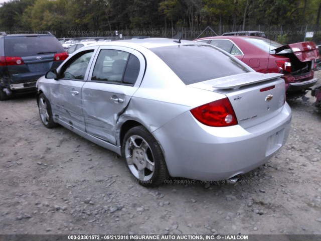 1G1AM58B187111700 - 2008 CHEVROLET COBALT SPORT SILVER photo 3