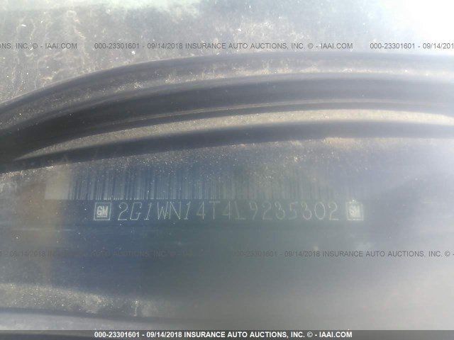 2G1WN14T4L9235302 - 1990 CHEVROLET LUMINA EURO BLUE photo 9