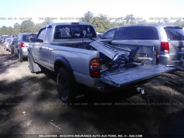 5TEWM72N33Z250224 - 2003 TOYOTA TACOMA XTRACAB SILVER photo 3