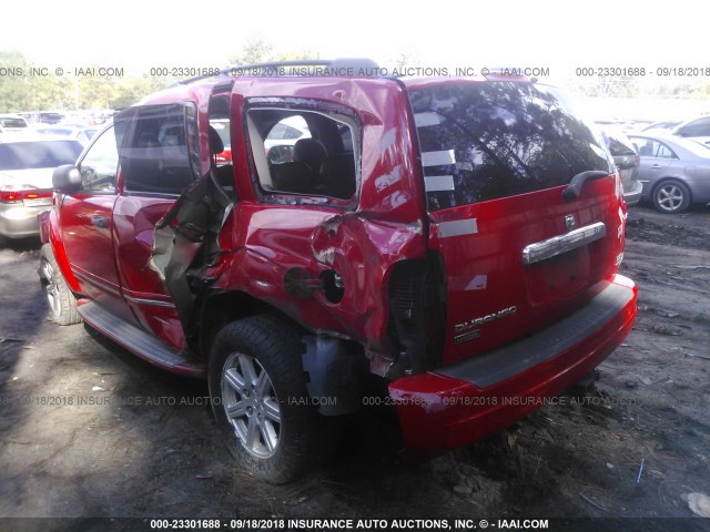 1D4HD58D54F136285 - 2004 DODGE DURANGO LIMITED RED photo 3