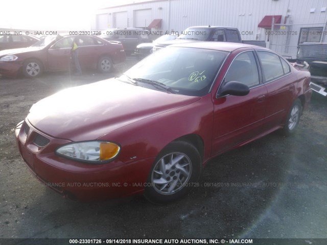 1G2NF52E64M592100 - 2004 PONTIAC GRAND AM SE1 RED photo 2