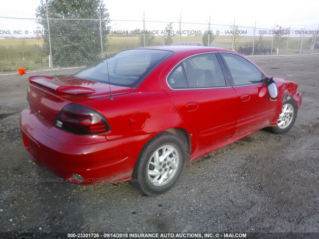 1G2NF52E64M592100 - 2004 PONTIAC GRAND AM SE1 RED photo 4