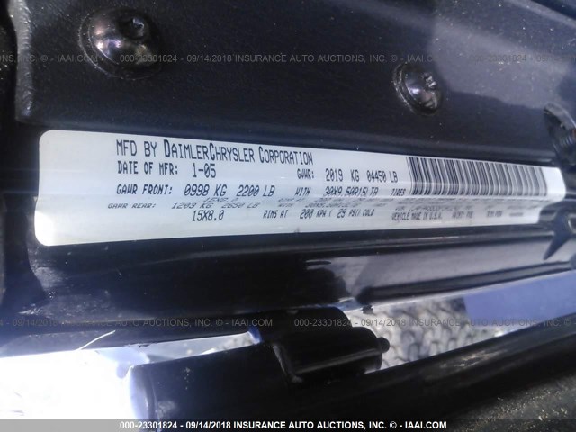 1J4FA49S35P341243 - 2005 JEEP WRANGLER / TJ SPORT BLACK photo 9