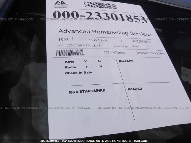 JT3VN39W3P0102441 - 1993 TOYOTA 4RUNNER VN39 SR5 灰色 照片 6