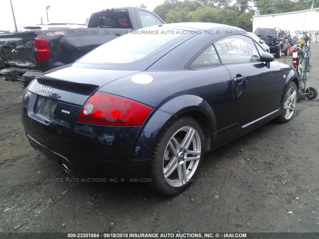 TRUWT28N221040533 - 2002 AUDI TT QUATTRO BLUE photo 4