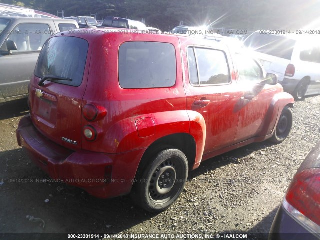3GNCA13B29S632606 - 2009 CHEVROLET HHR LS RED photo 4