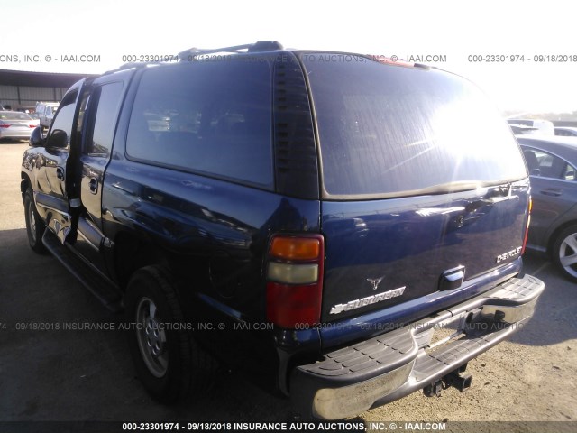 1GNEC16Z23J295388 - 2003 CHEVROLET SUBURBAN C1500 BLUE photo 3