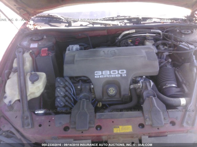 1G2WJ52K6VF332357 - 1997 PONTIAC GRAND PRIX SE 红色 照片 10