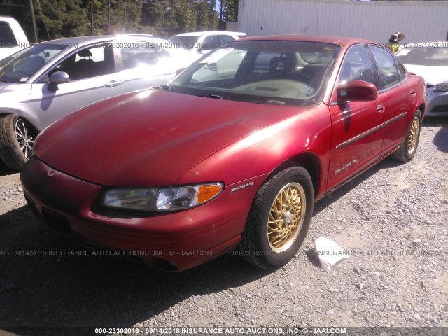 1G2WJ52K6VF332357 - 1997 PONTIAC GRAND PRIX SE RED photo 2