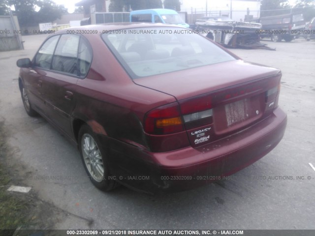 4S3BE635X37216440 - 2003 SUBARU LEGACY L/L SPECIAL BURGUNDY photo 3