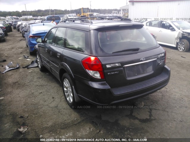 4S4BP61C587316430 - 2008 SUBARU OUTBACK 2.5I GRAY photo 3