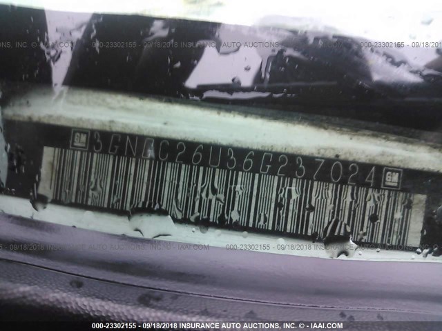 3GNGC26U36G237024 - 2006 CHEVROLET SUBURBAN C2500 BLACK photo 9