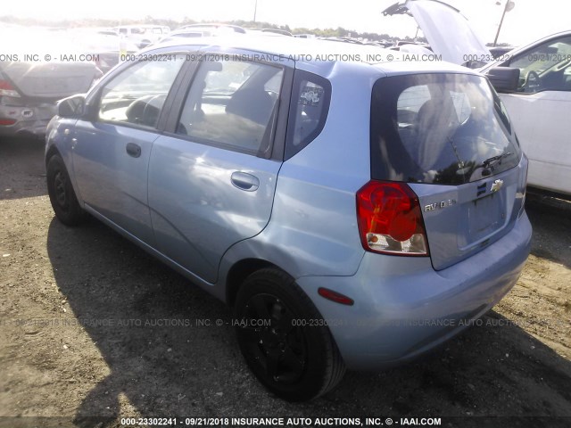 KL1TD62695B299920 - 2005 CHEVROLET AVEO LS Light Blue photo 3