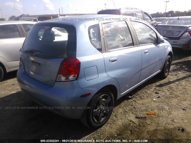 KL1TD62695B299920 - 2005 CHEVROLET AVEO LS Light Blue photo 4