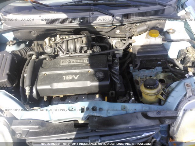 KL1TD62695B299920 - 2005 CHEVROLET AVEO LS Light Blue photo 9
