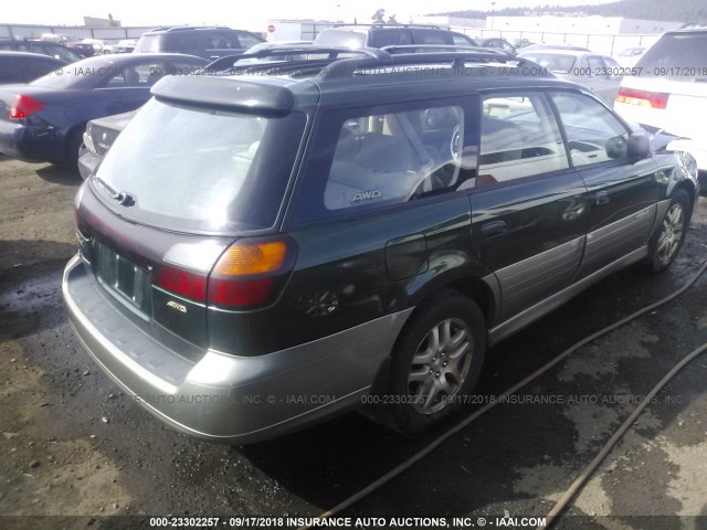 4S3BH675217627314 - 2001 SUBARU LEGACY OUTBACK AWP 绿色 照片 4