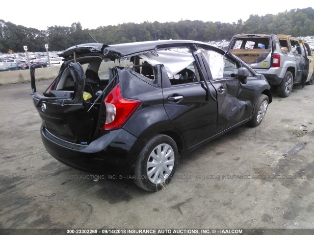 3N1CE2CP8EL417172 - 2014 NISSAN VERSA NOTE S/S PLUS/SV/SL BLACK photo 4