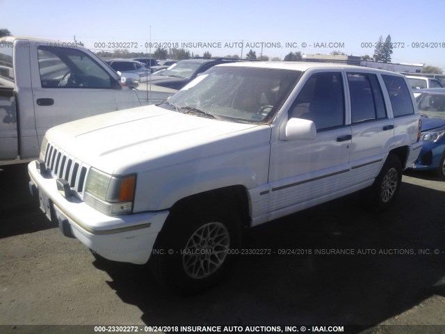 1J4GZ78Y9PC593688 - 1993 JEEP GRAND CHEROKEE LIMITED WHITE photo 2