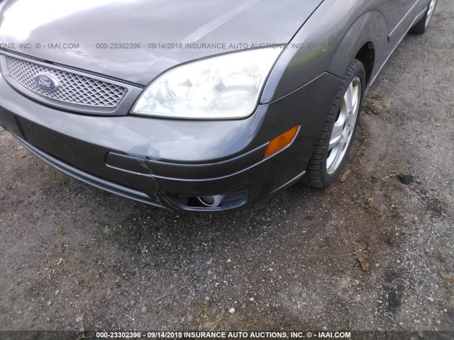 1FAFP38Z25W259917 - 2005 FORD FOCUS ZX4 ST GRAY photo 6