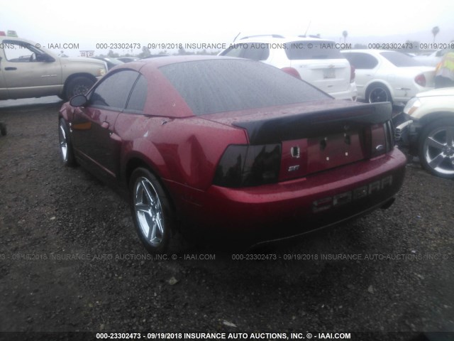 1FAFP48Y34F115529 - 2004 FORD MUSTANG COBRA SVT RED photo 3