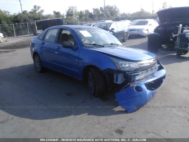 1FAHP3GNXAW148632 - 2010 FORD FOCUS SES BLUE photo 1