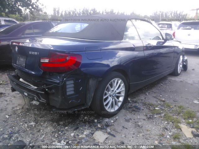 WBA1K9C55GV322377 - 2016 BMW 228 I/SULEV Dark Blue photo 4