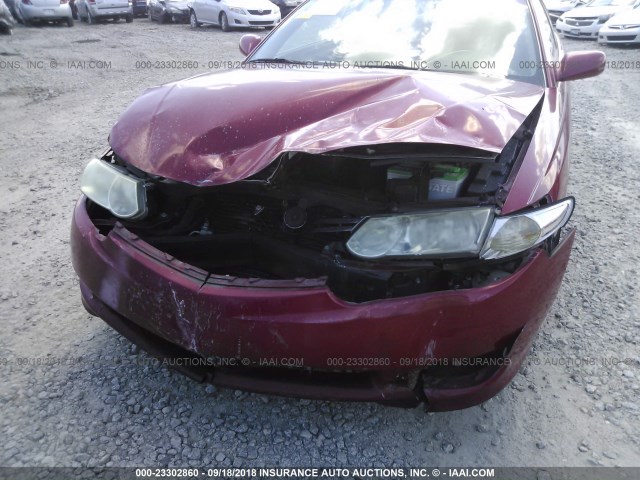 2T1CF22P62C597570 - 2002 TOYOTA CAMRY SOLARA SE/SLE წითელი ფოტო 6